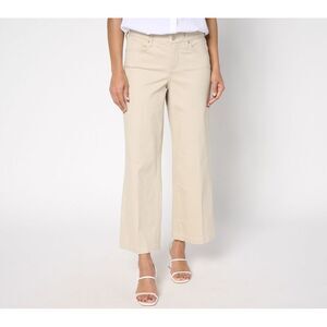 Top Knot Women's Pants Sz 12 Teresa Wide Leg Ankle Jean White A681736